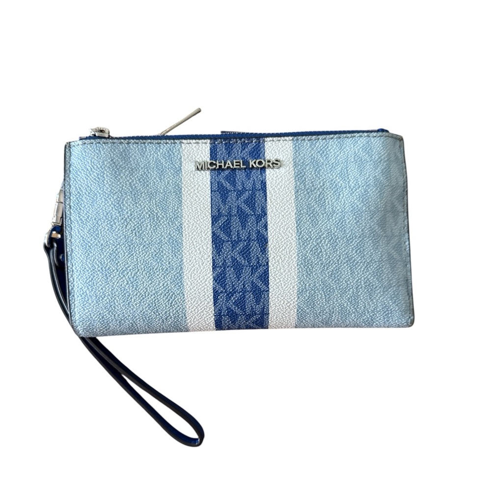 Michael Kors Blue Wristlet Clutch